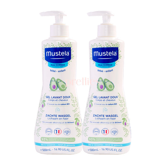 Mustela Gentle Cleansing Gel (Hair and Body) 500ml (Europe Version) x2pcs (035754)