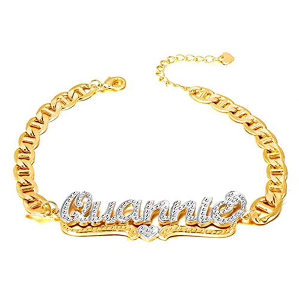 Personalized Name Bracelet Chain Bracelet Jewelry Gifts For Women