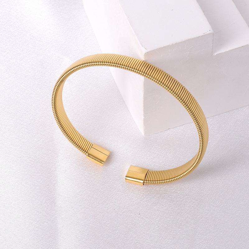 18K gold plated Stainless steel bracelet, Intensity
