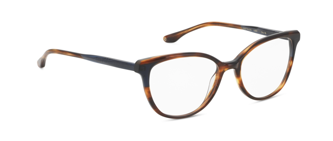 orgreen gertrude danish design glasses eyeglasses handmade in japan acetate plastic cat eye women ladies female quality A283 brown havana dark blue