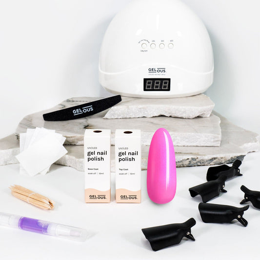 Gelous gel nail polish Attention Seeker Starter Pack - photographed in New Zealand