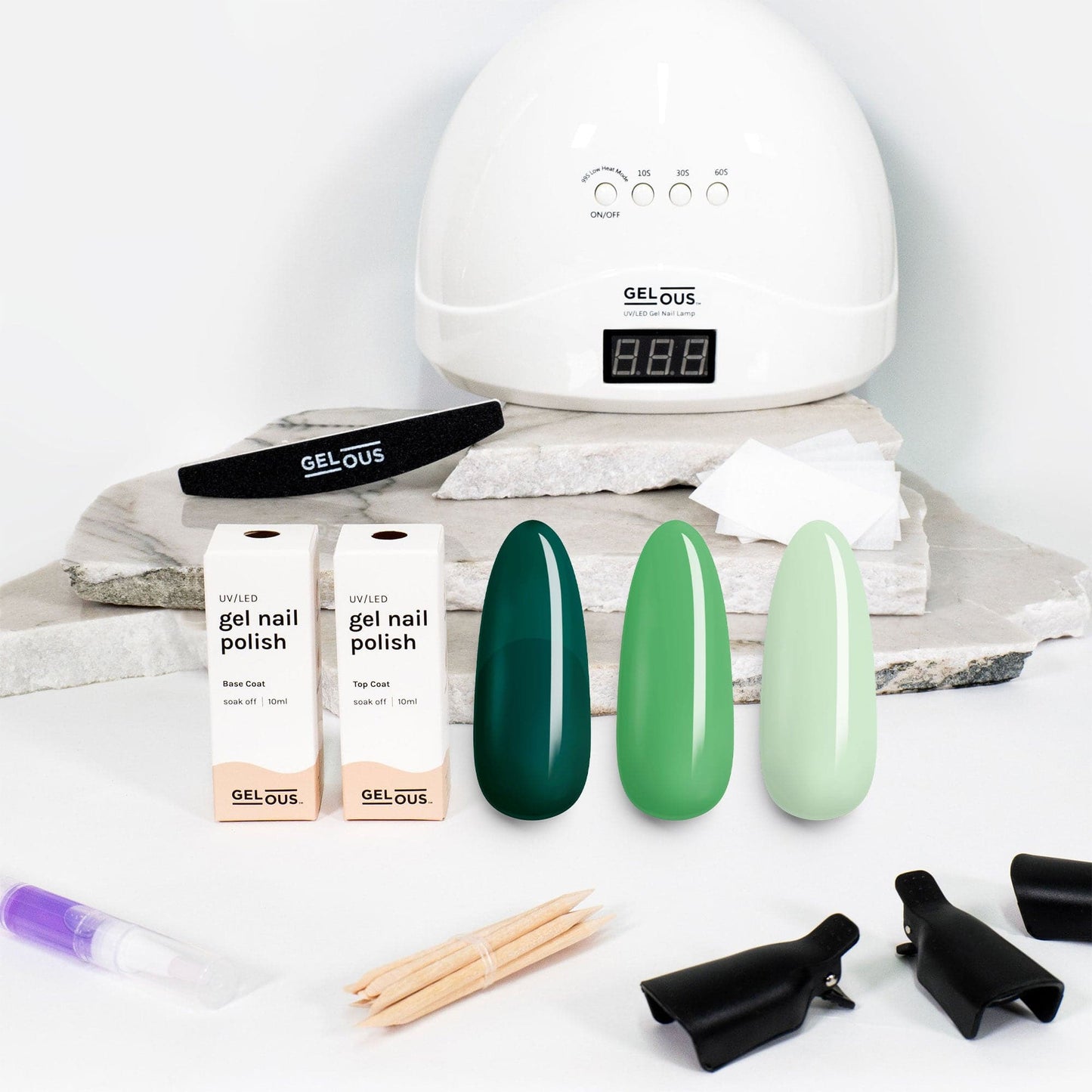 Gelous gel nail polish Greens 3 Polish Starter Pack - photographed in New Zealand