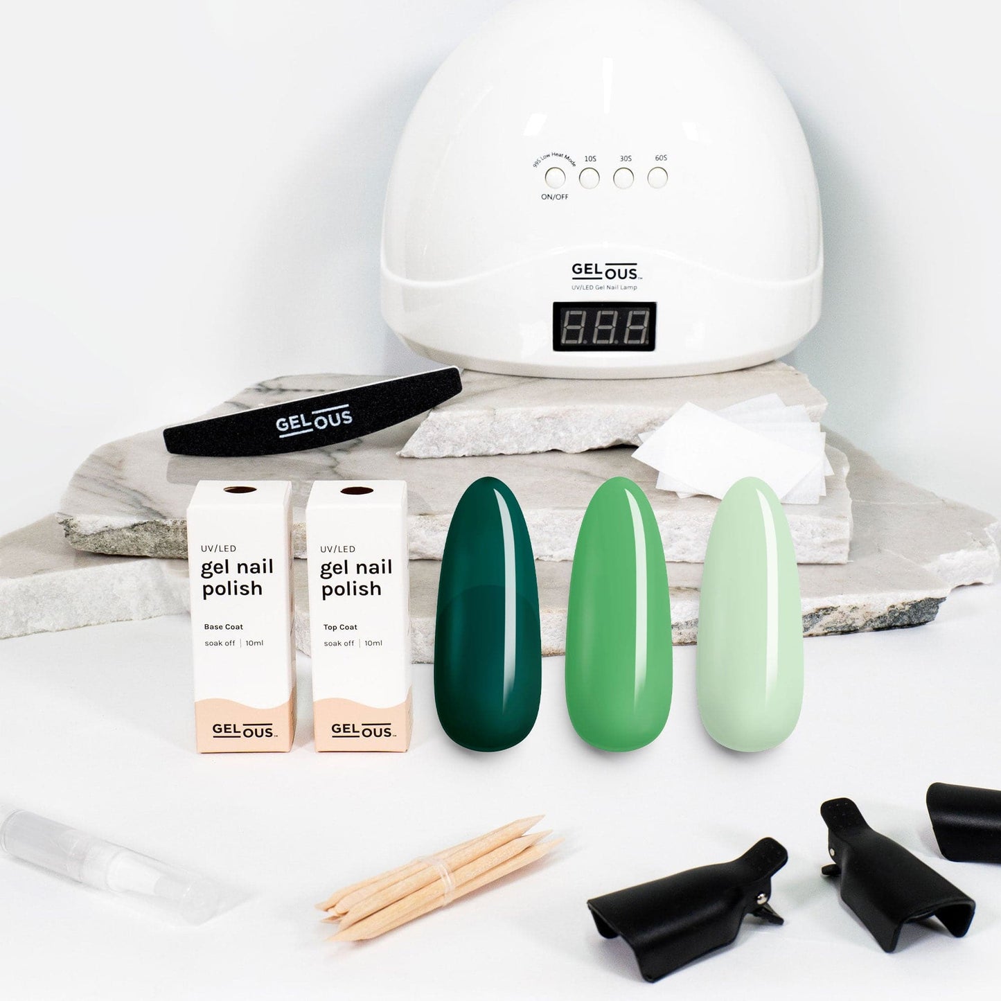 Gelous gel nail polish Greens 3 Polish Starter Pack - photographed in New Zealand