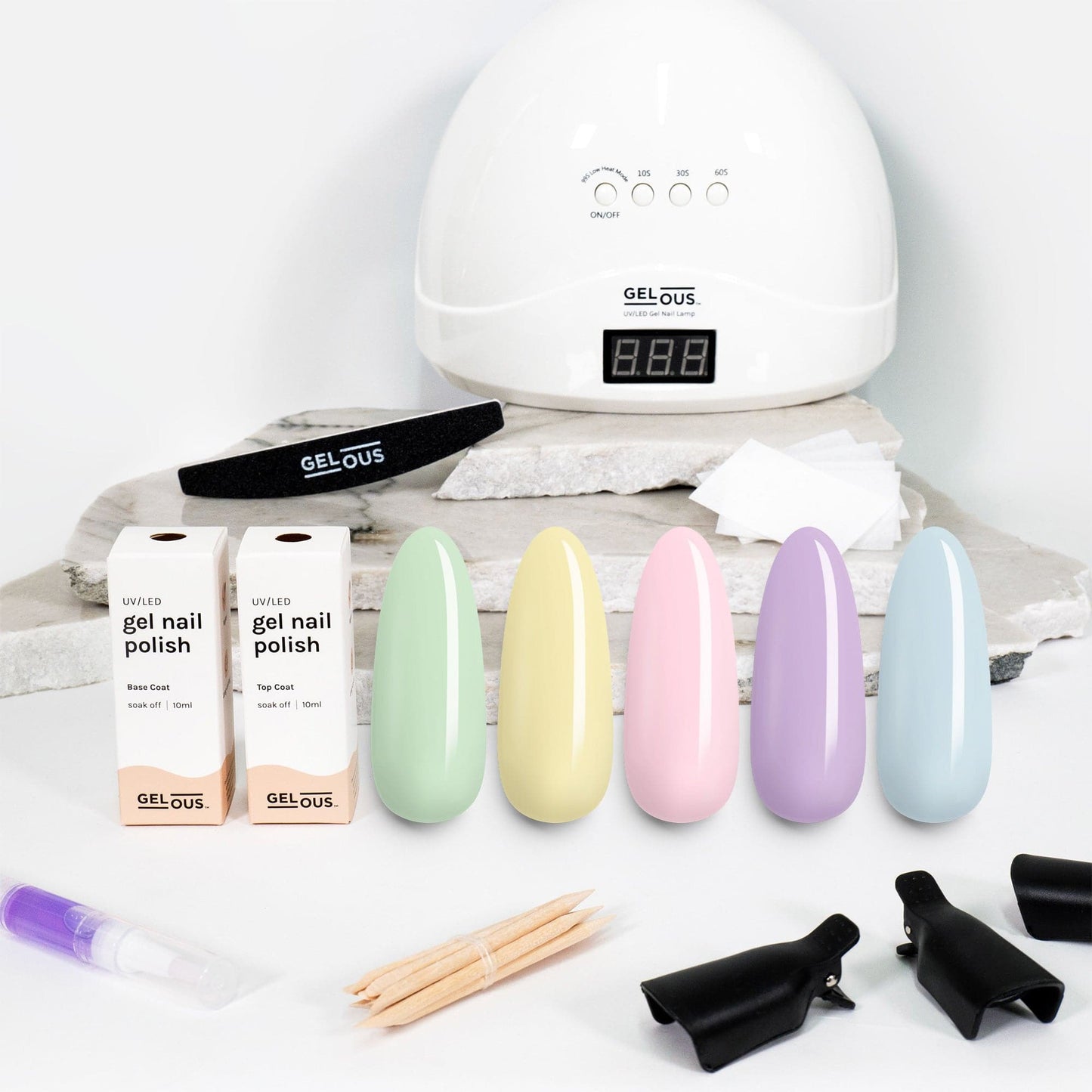 Gelous gel nail polish Pastels Polish Starter Pack - photographed in New Zealand