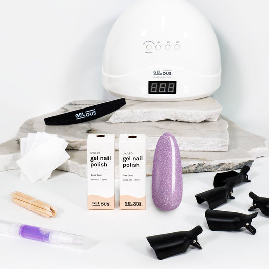 Gelous gel nail polish Twilight Twinkle Starter Pack - photographed in New Zealand