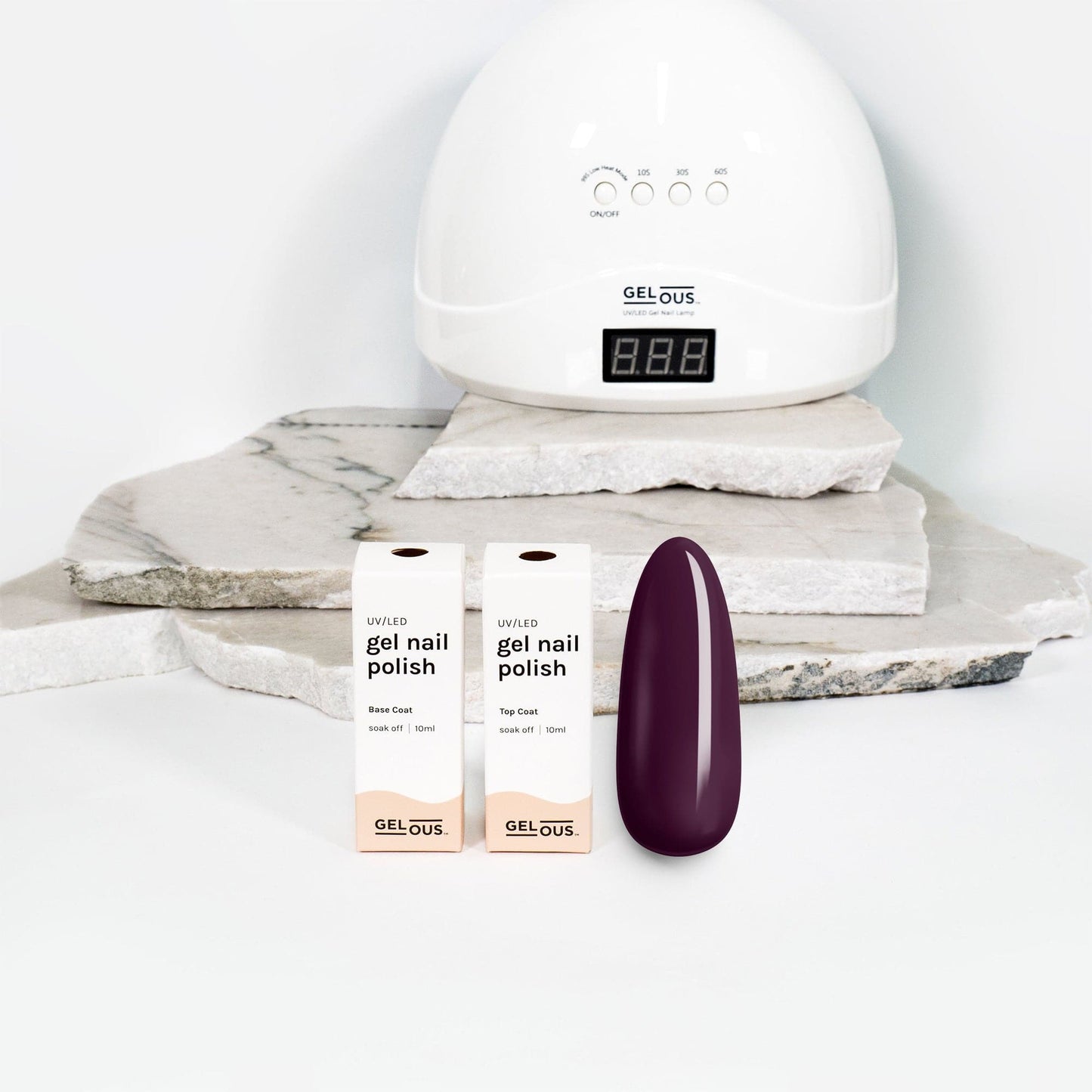 Gelous gel nail polish Vampy Purple Basic Pack - photographed in New Zealand