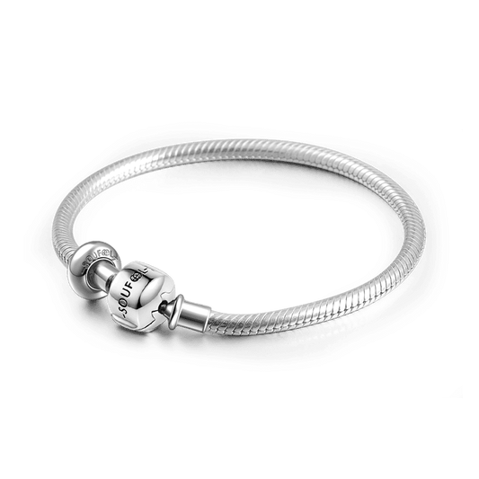 925 Sterling Silver Bracelet With Common Style Stopper Charm