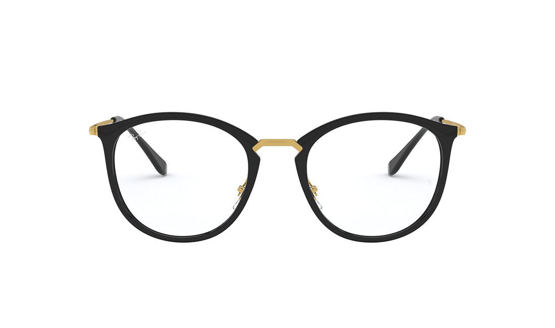 Frames Rayban 0RX7140 Black, Clear, Frames, Medium, Mens, Oval, Plastic, Prescription, Rayban, Small, Unisex, Womens