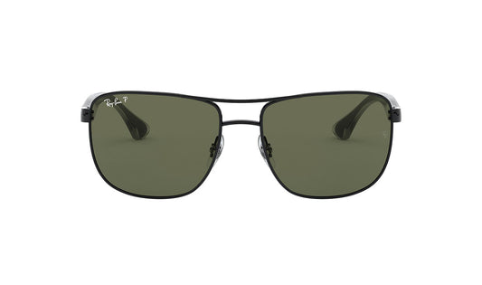 Sunglasses Rayban 3533 (Polarized) Aviator, Black, Large, Mens, Metal, Polarized, Prescription, Rayban, Sunglasses