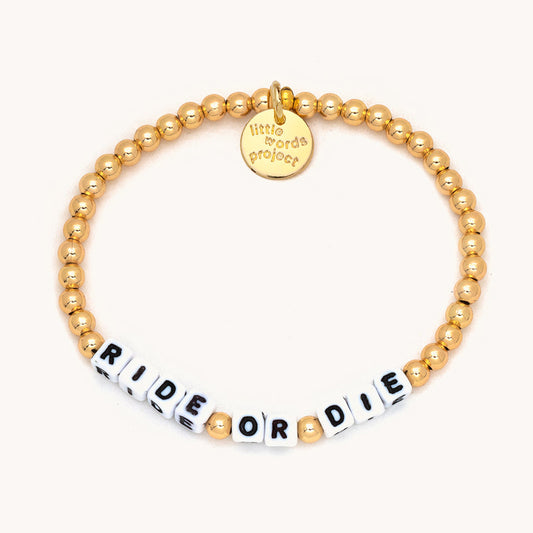 Solid Gold Filled Ride Or Die Bracelet - S/M