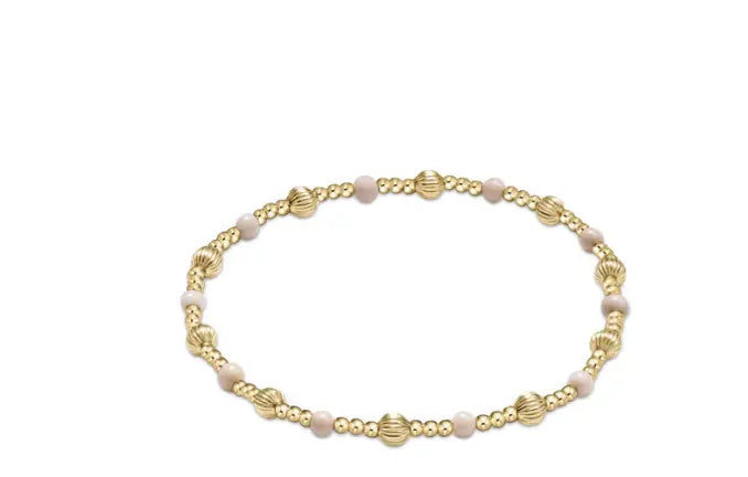 Dignity Sincerity Pattern 4mm Bead Bracelet - Riverstone