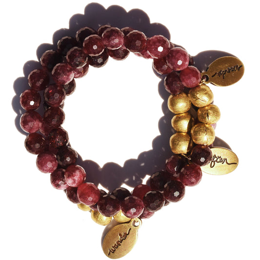 Ruby Jade | Beaded Bracelet