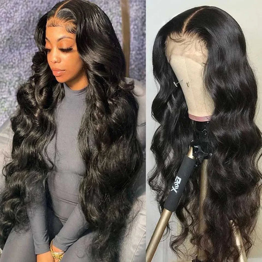 HD Transparent 13x4 13x6 Body Wave Lace Front Human Hair Wigs Glueless