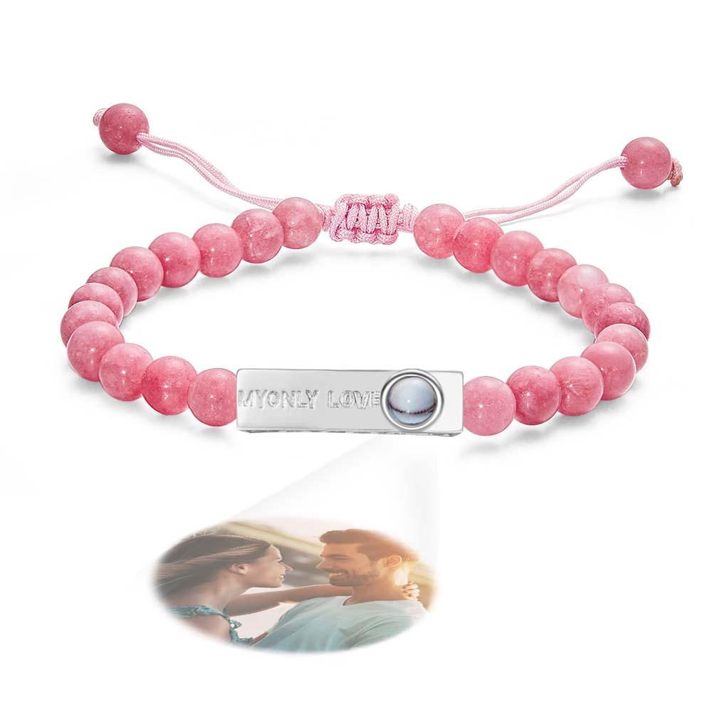 Personalized Photo Projection Beads Bracelet My Only Love Creative Gift For Her