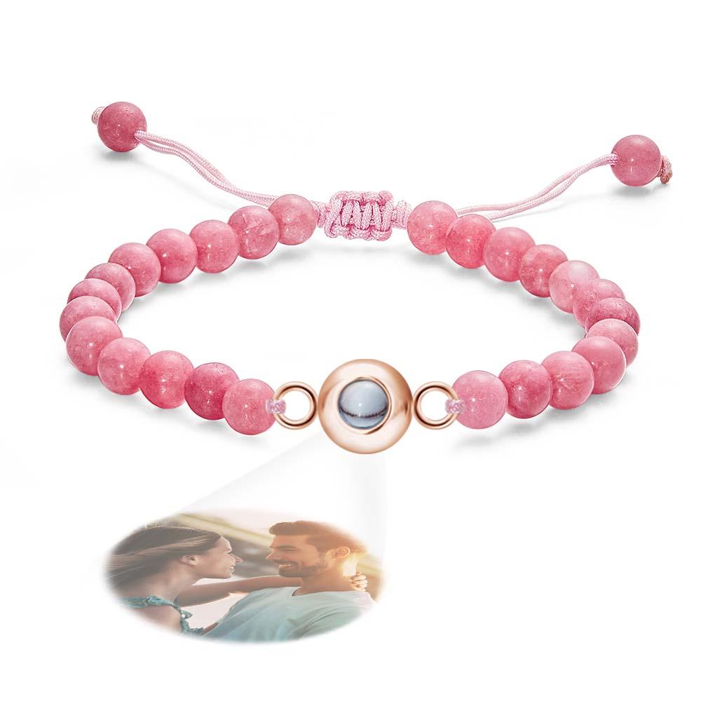 Personalized Photo Projection Beads Bracelet Elegant Gift For Her