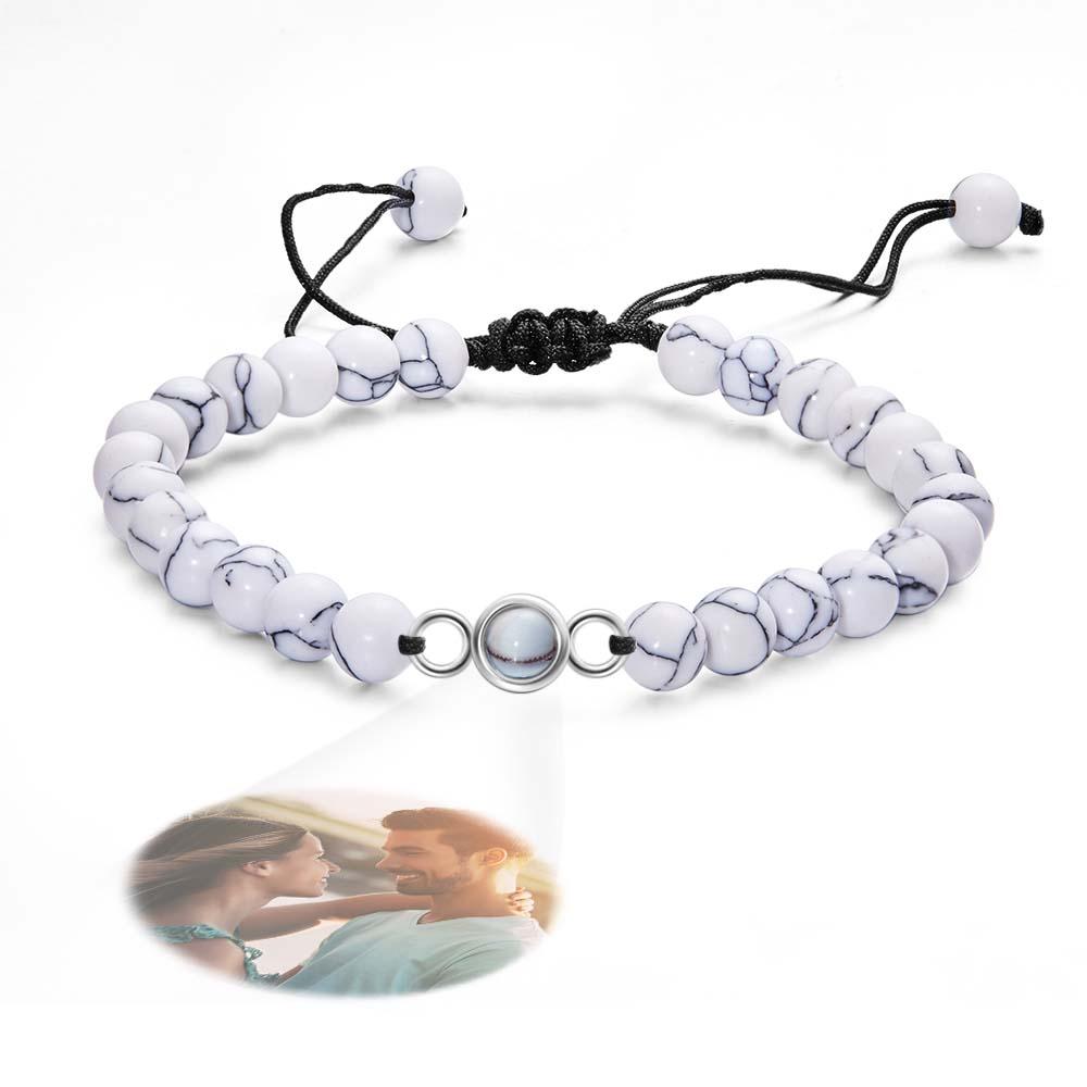 Personalized Photo Projection Beads Bracelet Sincere Gift For Her