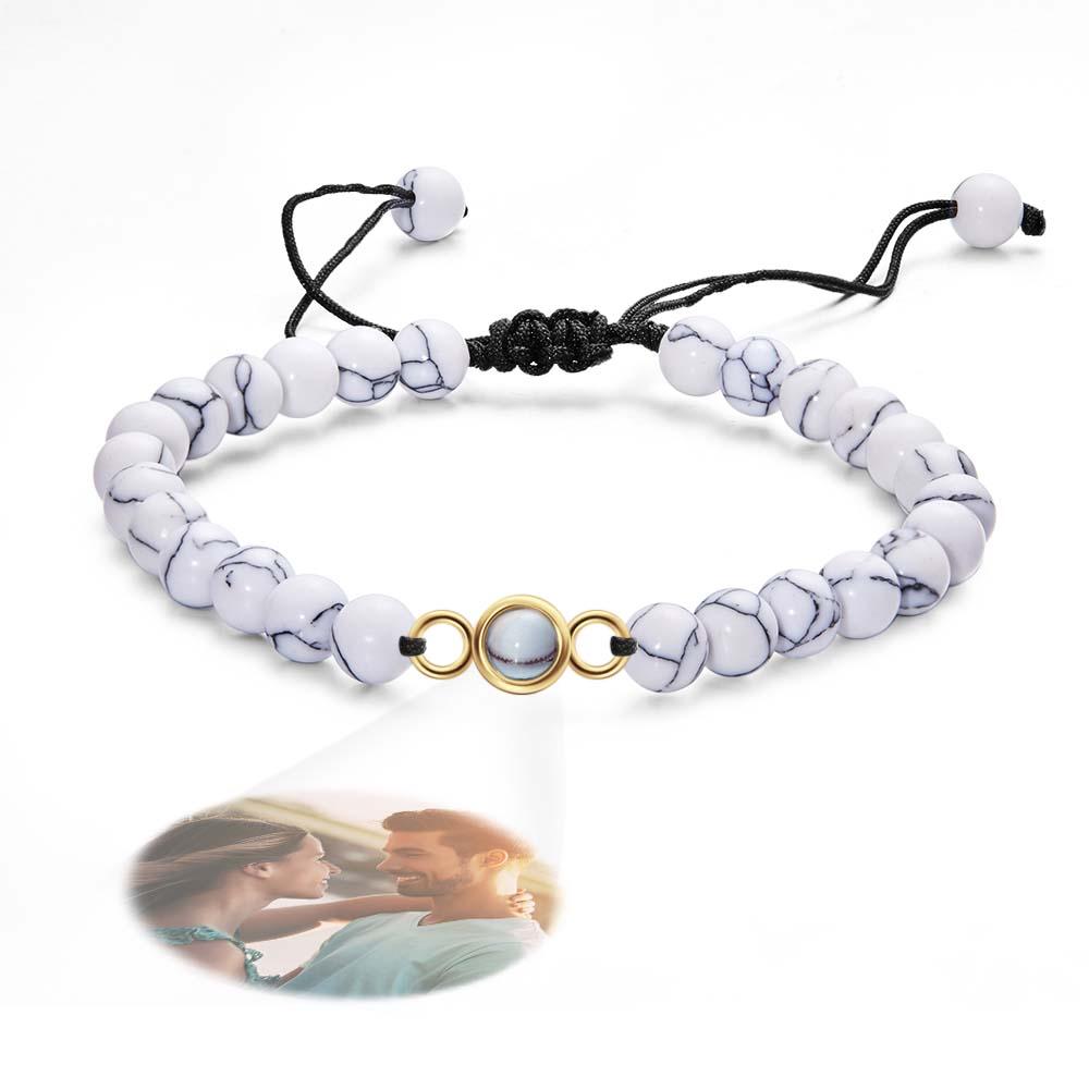 Personalized Photo Projection Beads Bracelet Sincere Gift For Her