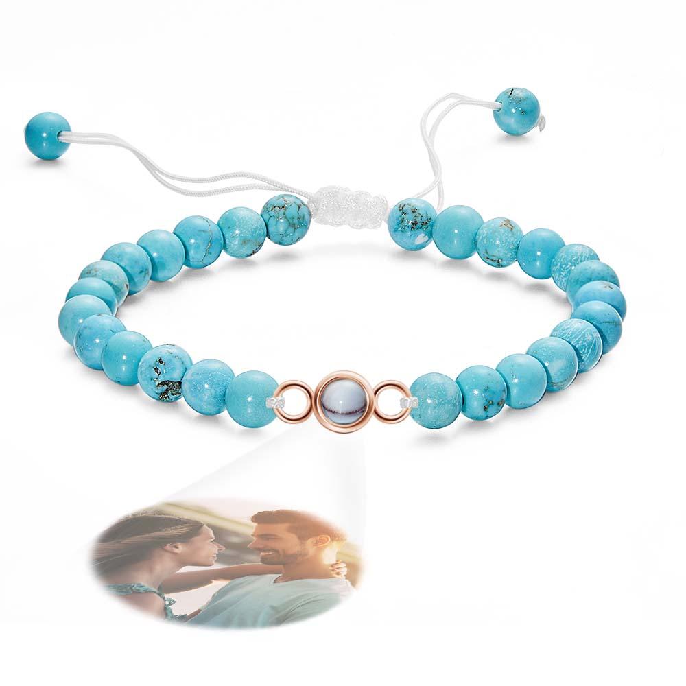 Personalized Photo Projection Beads Bracelet Sincere Gift For Her