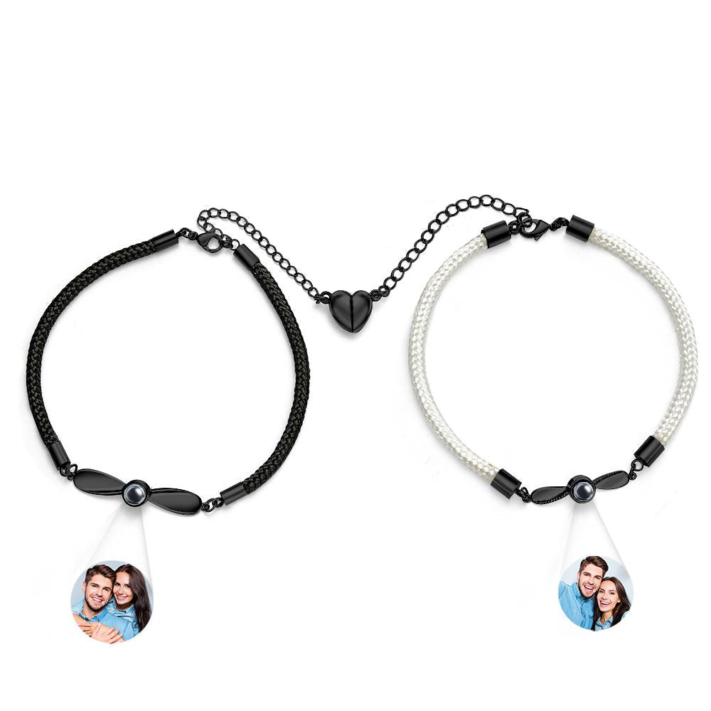 Personalized Matching Bracelets for Couples Photo Projection Bracelets Valentine's Gifts