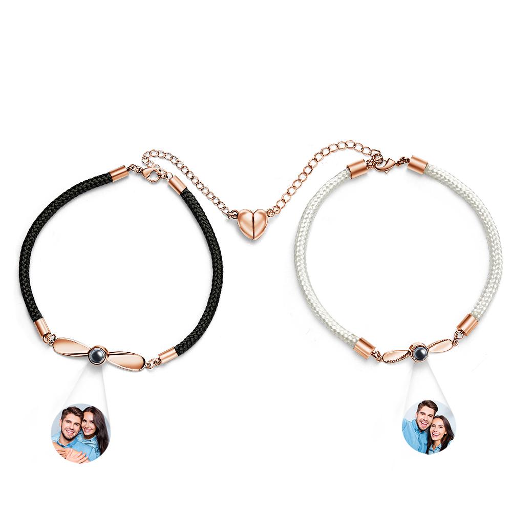 Personalized Matching Bracelets for Couples Photo Projection Bracelets Valentine's Gifts