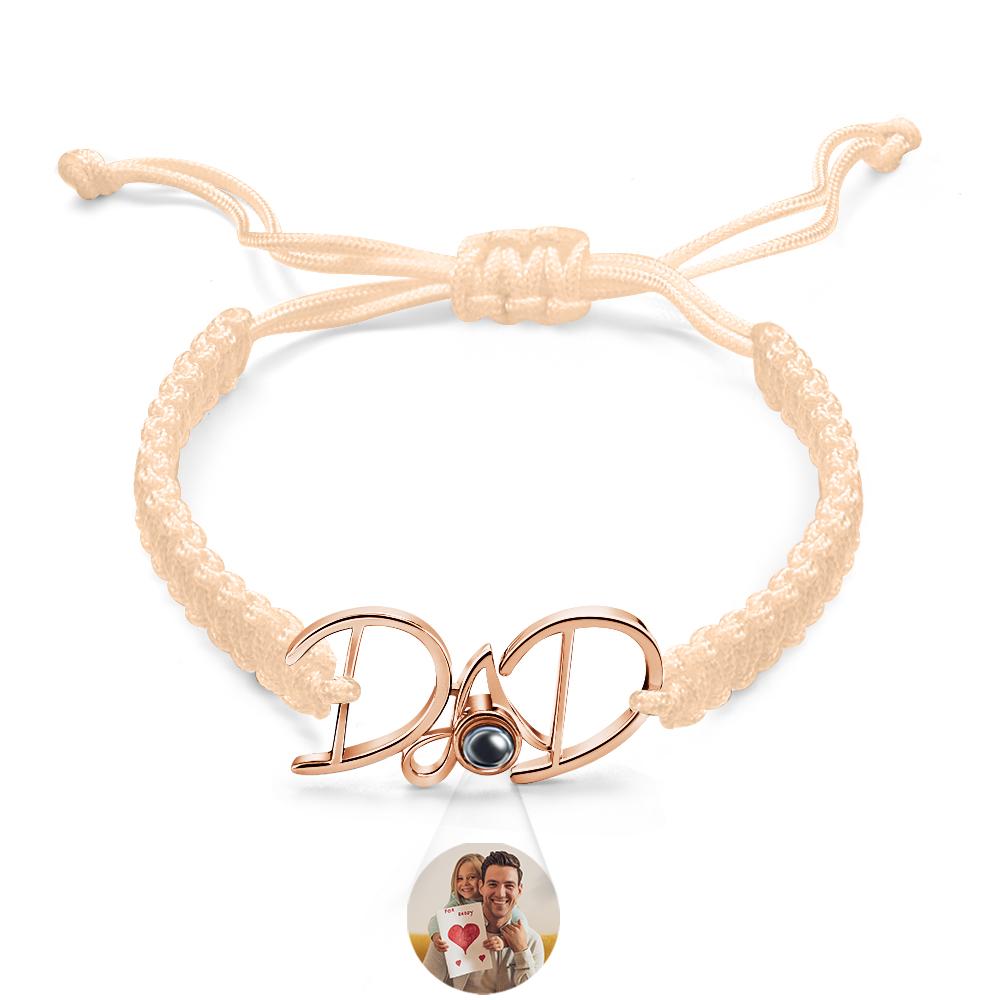 Custom Projection Bracelet Weave Gift for Dad