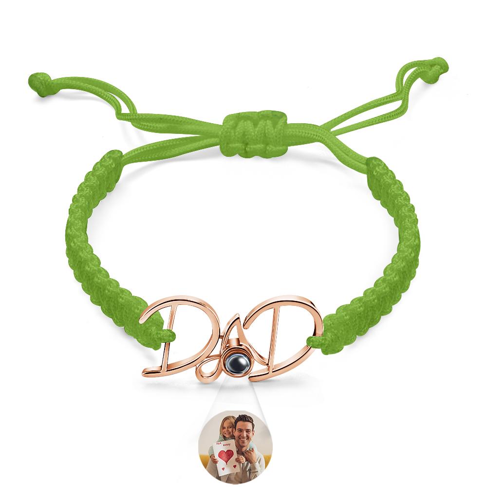 Custom Projection Bracelet Weave Gift for Dad