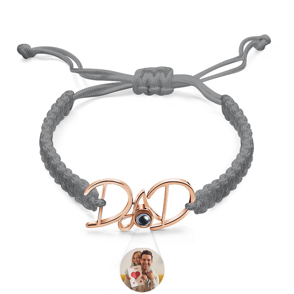 Custom Projection Bracelet Weave Gift for Dad