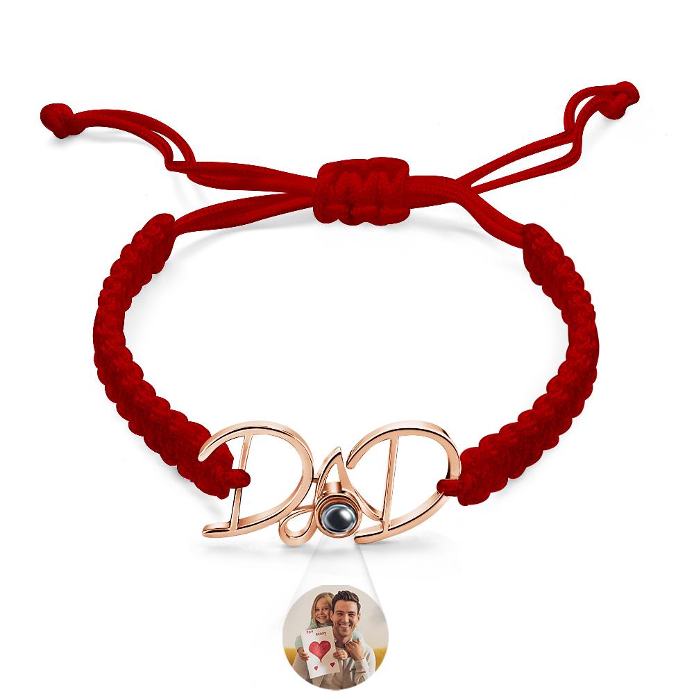 Custom Projection Bracelet Weave Gift for Dad