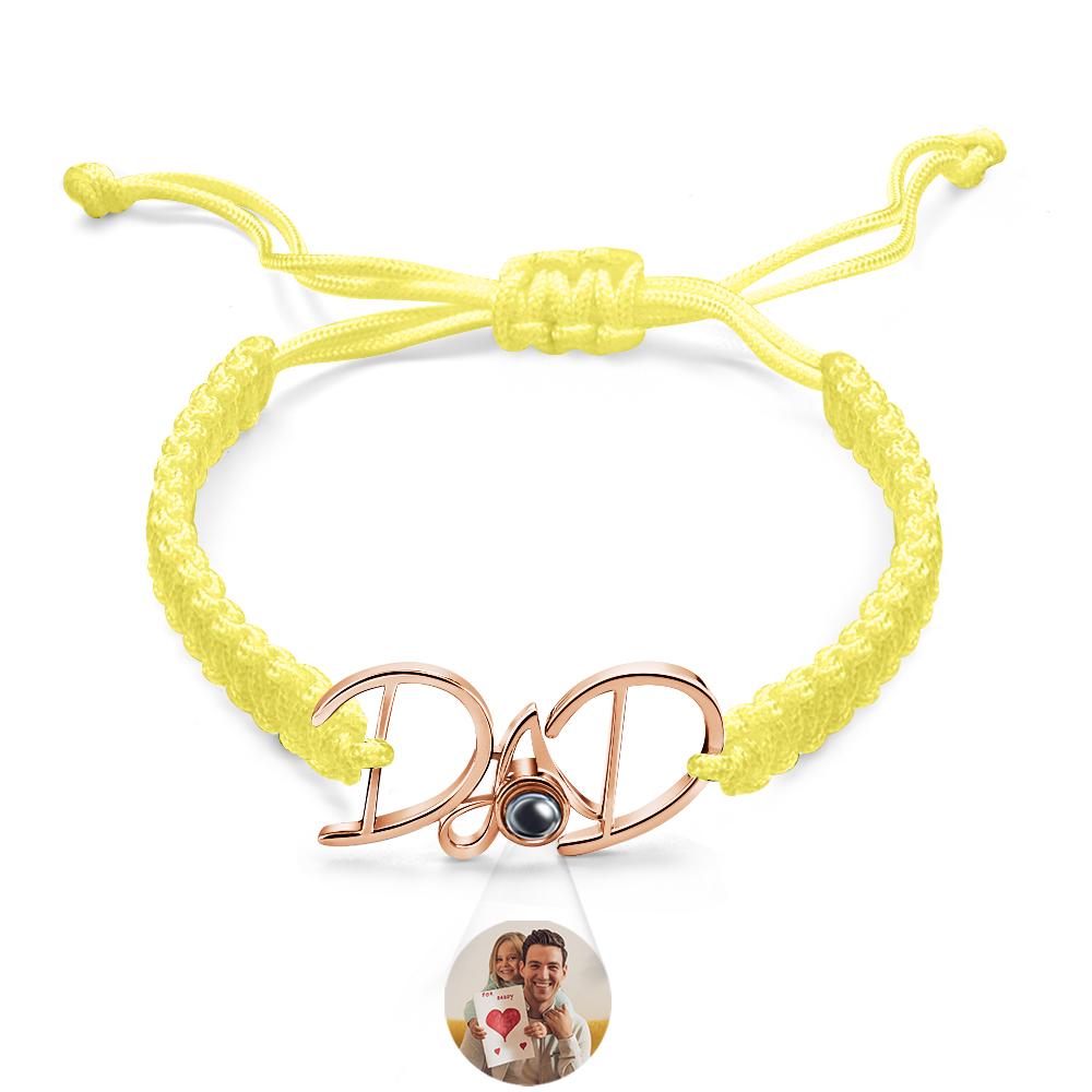 Custom Projection Bracelet Weave Gift for Dad