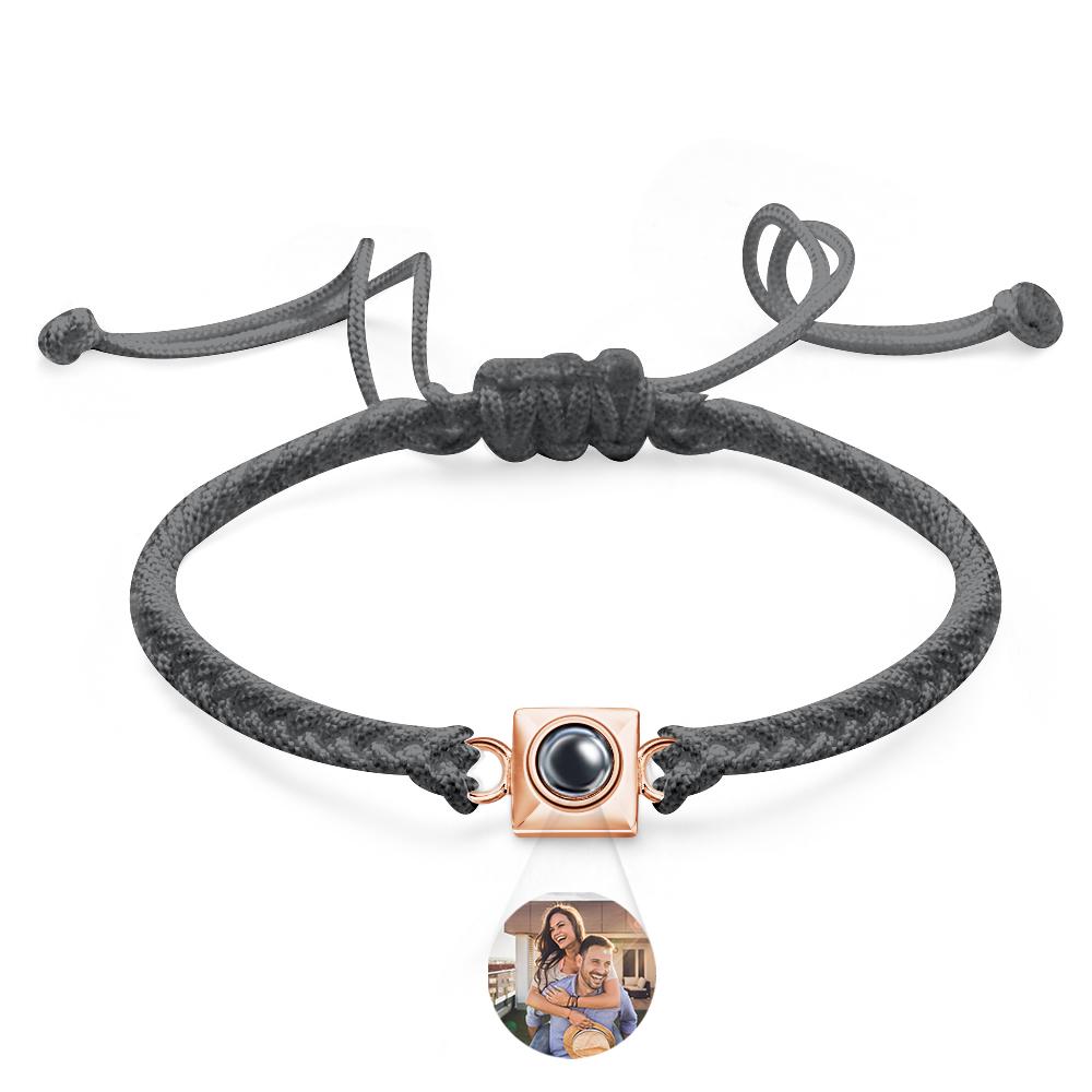 Custom Projection Bracelet Square Weave Sports Gift for Men