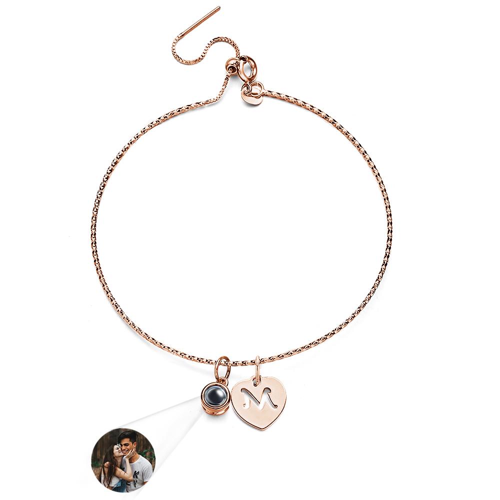 Custom Projection Letter Bracelet Simple Gift for Her