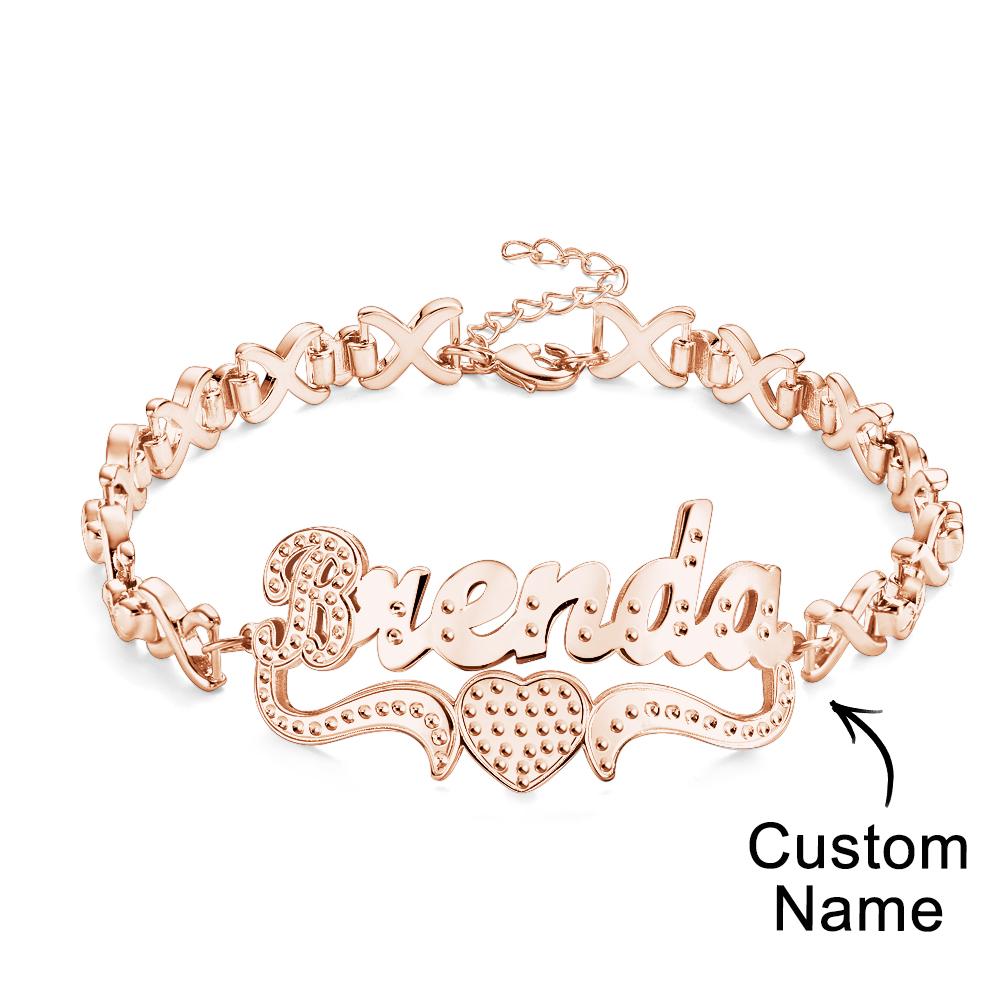Personalized Hip Hop Name Bracelet Vintage Chain Bracelet Jewelry Gifts For Men