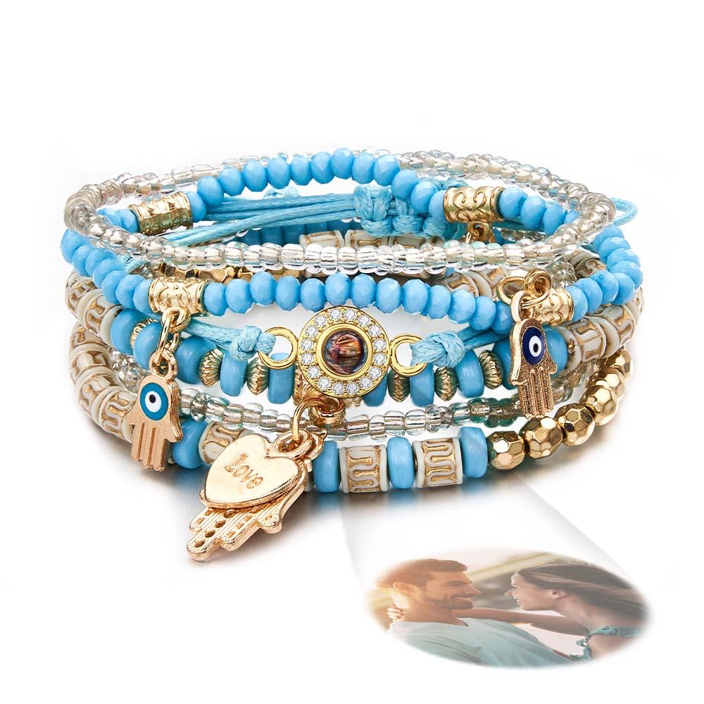 Custom Projection Bracelet Bohemia Style Stack Gift for Her