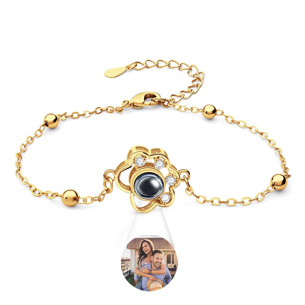 Custom Projection Bracelet Animal Footprint Cute Present for Pet Lover