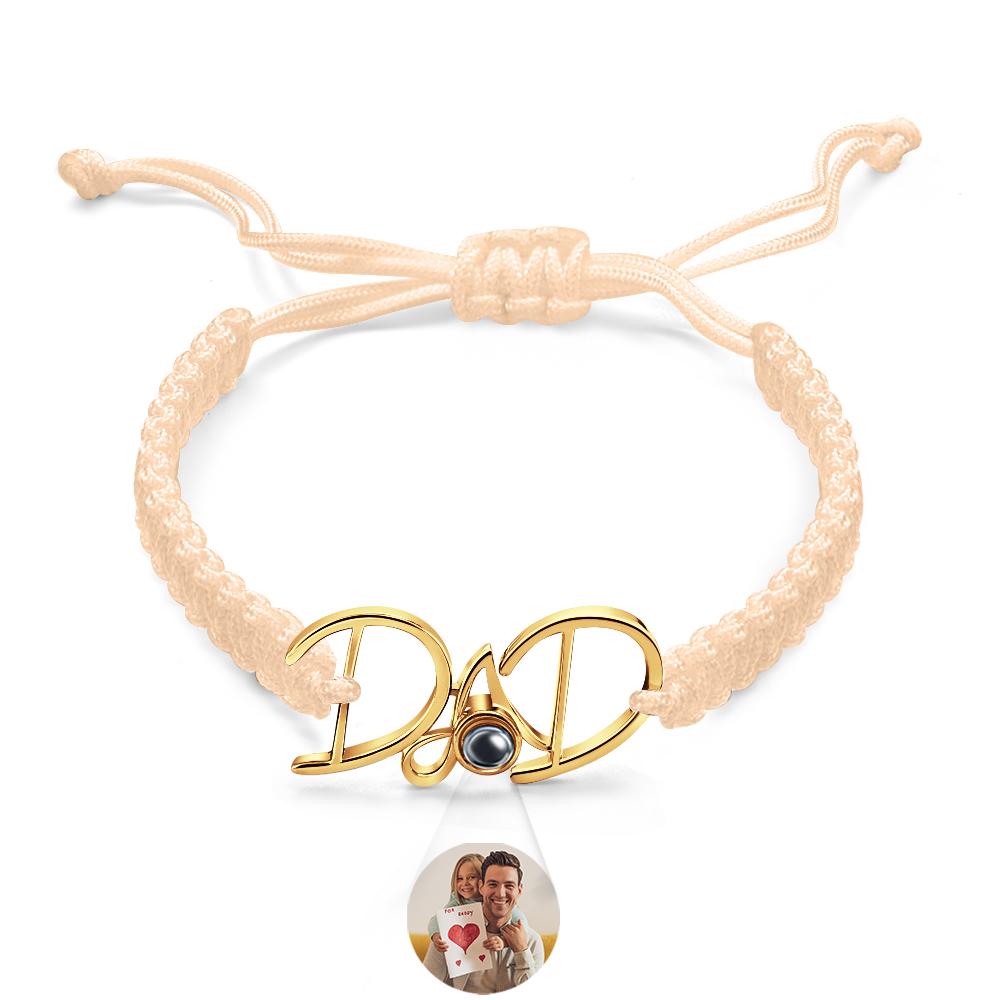 Custom Projection Bracelet Weave Gift for Dad