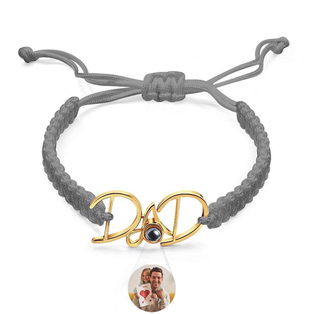 Custom Projection Bracelet Weave Gift for Dad
