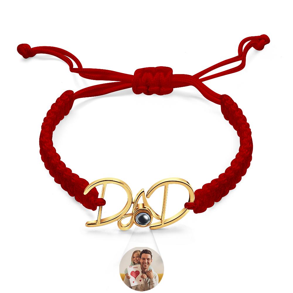 Custom Projection Bracelet Weave Gift for Dad