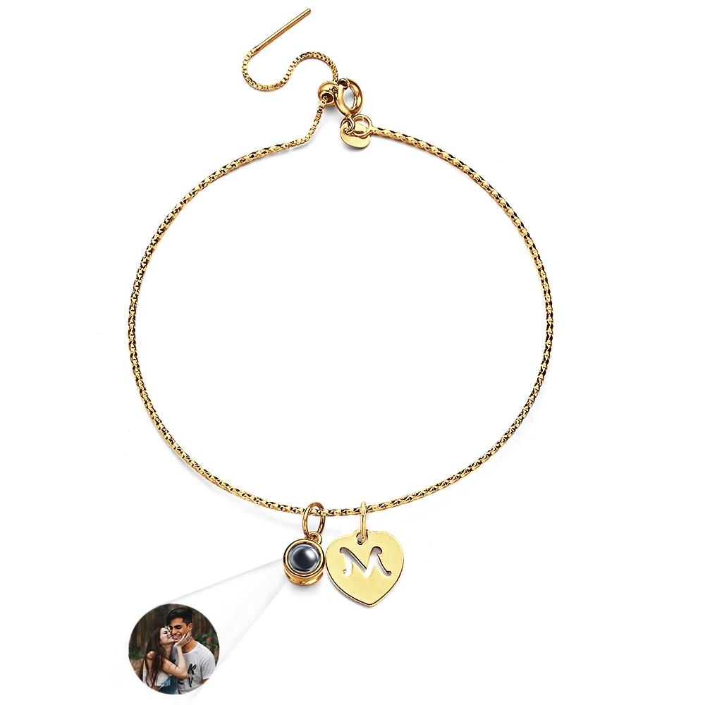 Custom Projection Letter Bracelet Simple Gift for Her