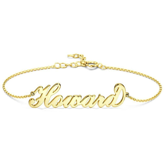 Personalized Name Bracelet, Any Name Bracelet 14k Gold Plated - Golden