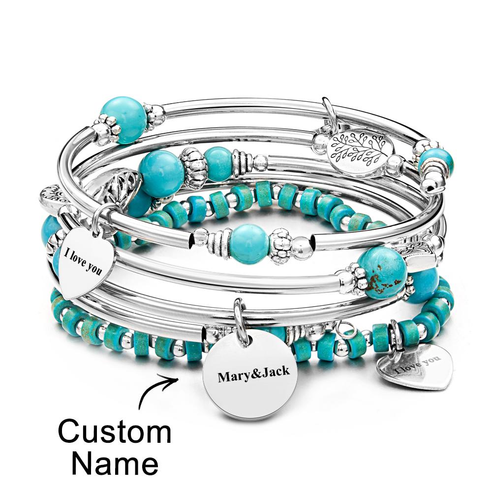 Custom Name Bracelet Bohemia Style Mash Up Gift for Her