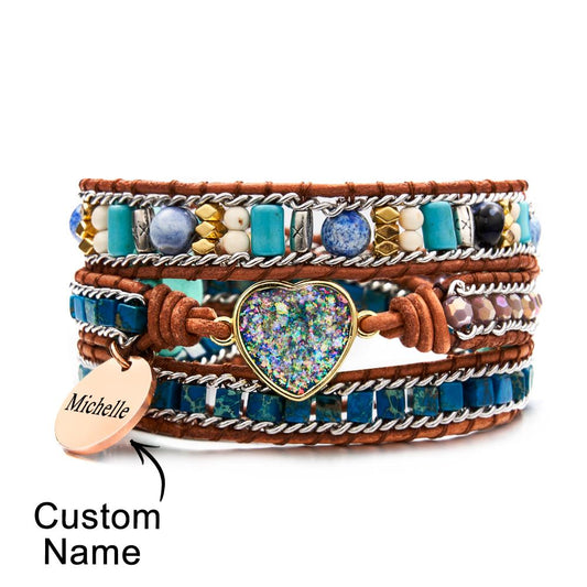 Custom Engraved Bracelet Bohemia Style Girl Gift