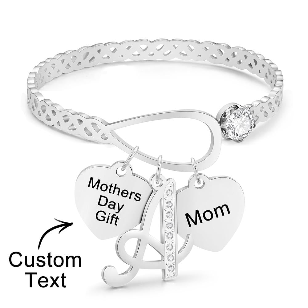 Custom Engraved Bracelet Creative Pendant Hollow Out Design Gifts