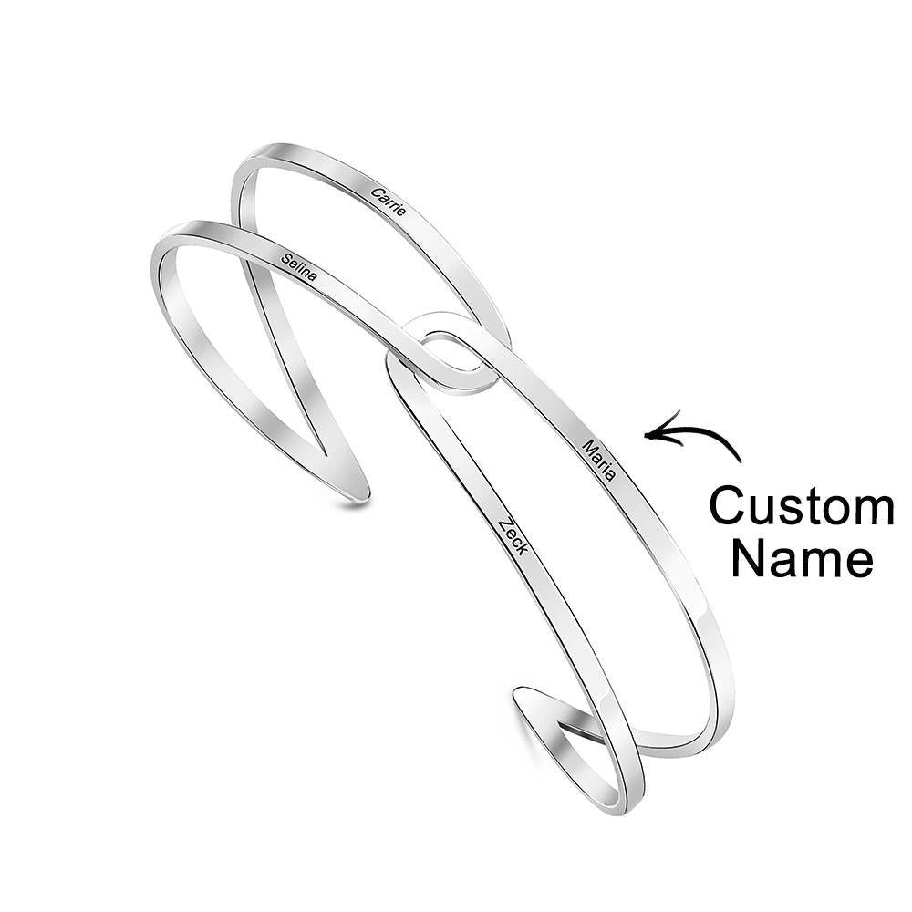 Custom Adjustable Cuff Couple Bracelet Gift Personalized Jewelry Birthday Bridesmaid for Her