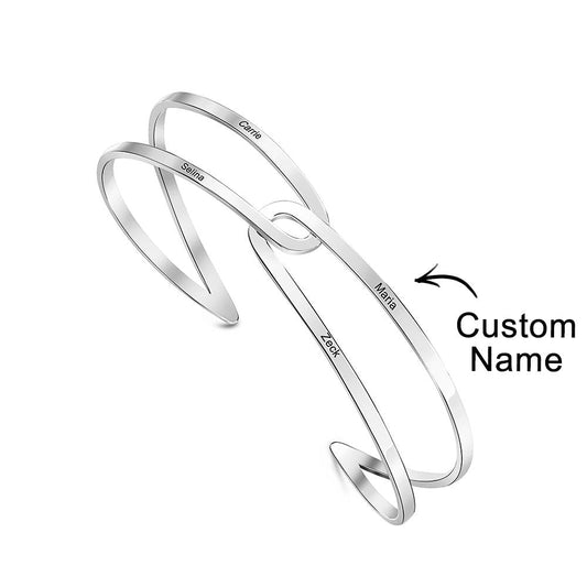 Custom Adjustable Cuff Couple Bracelet Gift Personalized Jewelry Birthday Bridesmaid for Her