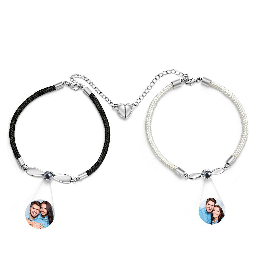 Personalized Matching Bracelets for Couples Photo Projection Bracelets Valentine's Gifts