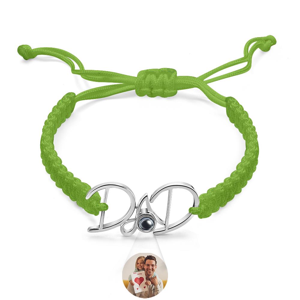 Custom Projection Bracelet Weave Gift for Dad