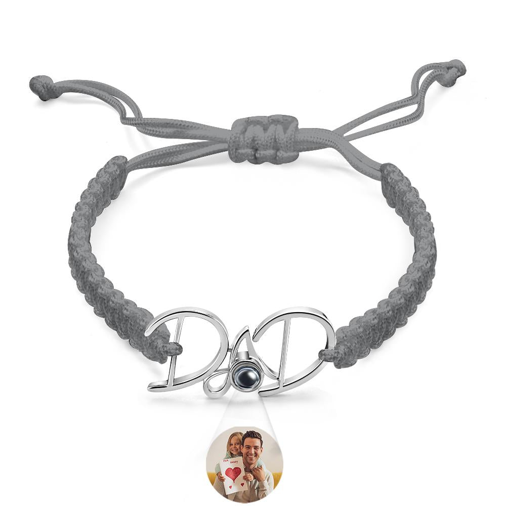 Custom Projection Bracelet Weave Gift for Dad
