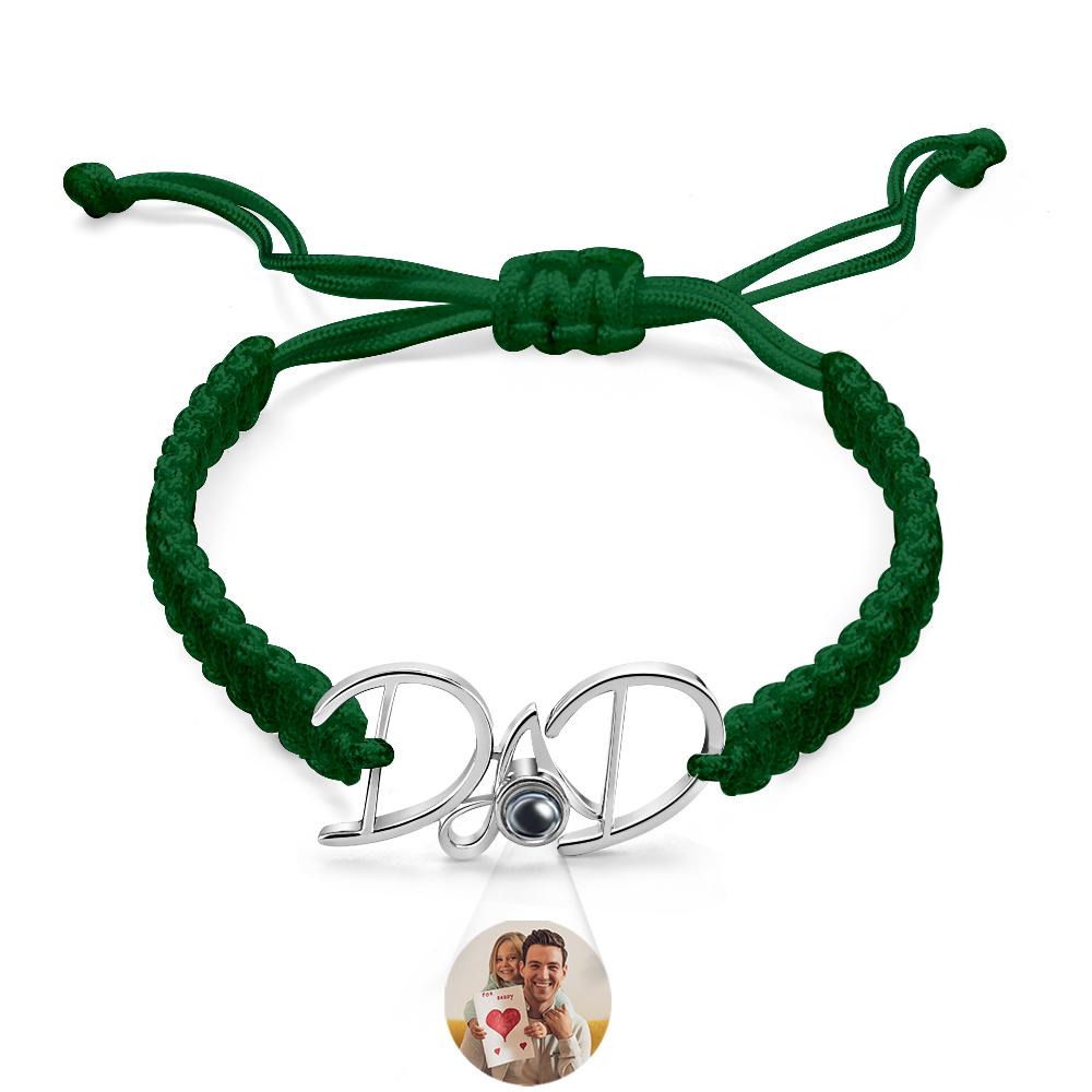 Custom Projection Bracelet Weave Gift for Dad