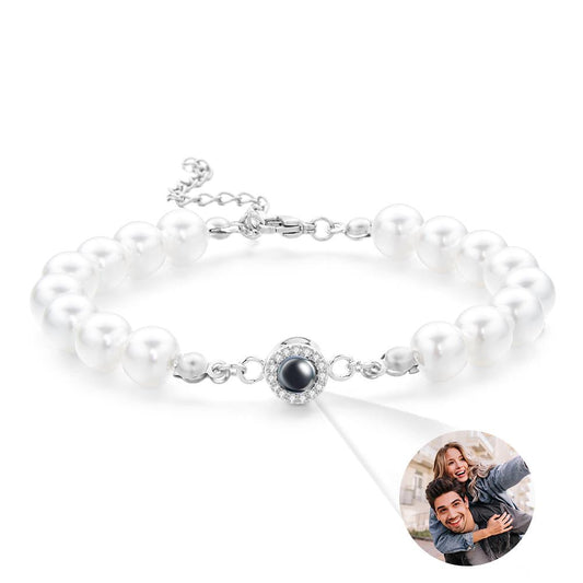 Custom Projection Bracelet Diamond Pearl Simple Gift