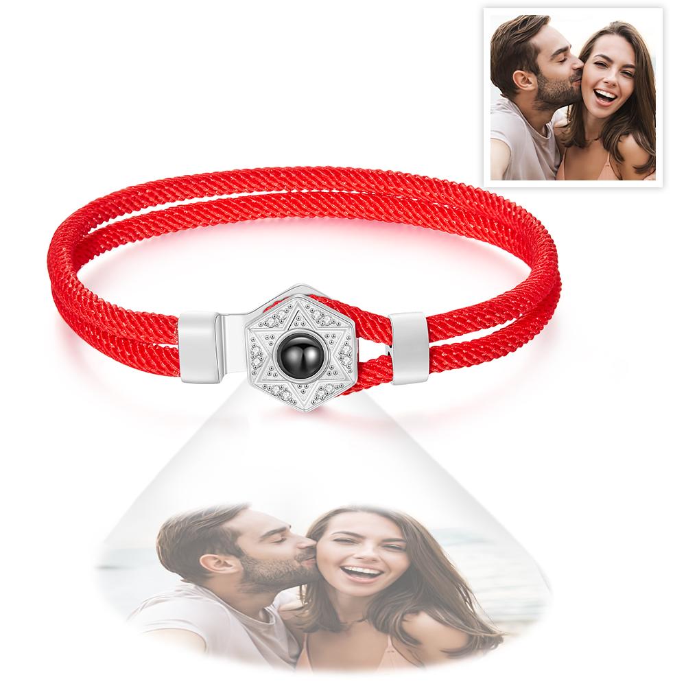 Custom Projection Bracelet Hexagram Couple Gifts